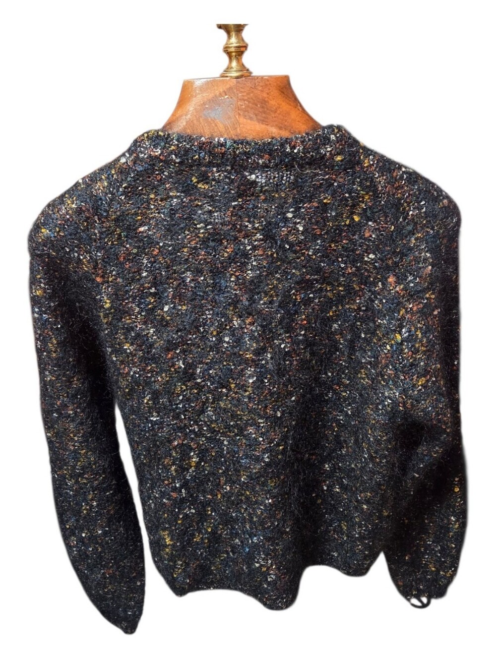 Vintage Paul Et Duffier Multicolor Mohair Blend Cardigan Sweater Size Large - Picture 2 of 5